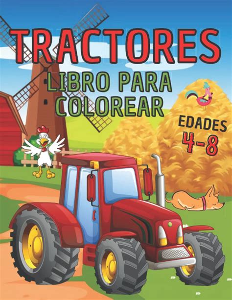 Buy Libro para colorear de tractores para niños de 4 a 8 años Libro