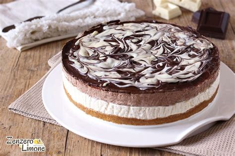 Cheesecake Ai Due Cioccolati Ricetta Senza Gelatina Zenzero E Limone