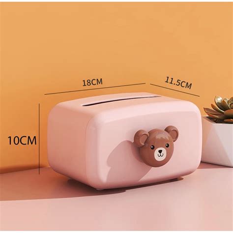 Jual Kkm Kotak Tissue Box Karakter Beruang Bear Organizer Tempat