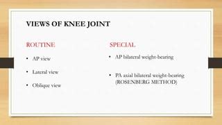 Knee Joint Radiographic Projection S Ppt