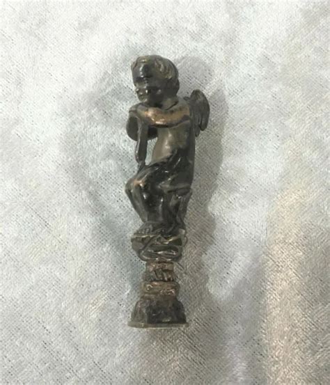 Ancien Sceau Cachet De Cire En Bronze Ange Angelot Putti N Cessaire