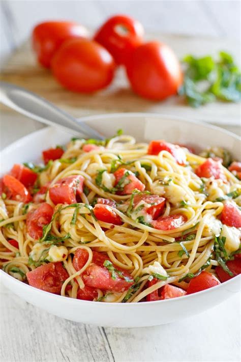 Linguine With Tomatoes Basil And Brie Recipe Girl