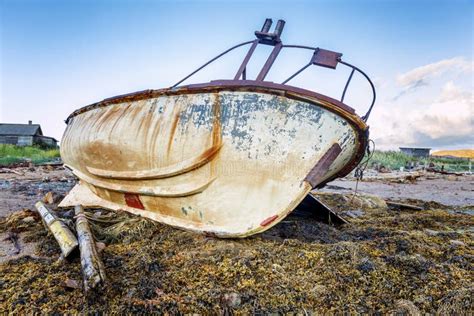 Old Rusty Boat On The Shore Close Up Stock Photo Image Of Close