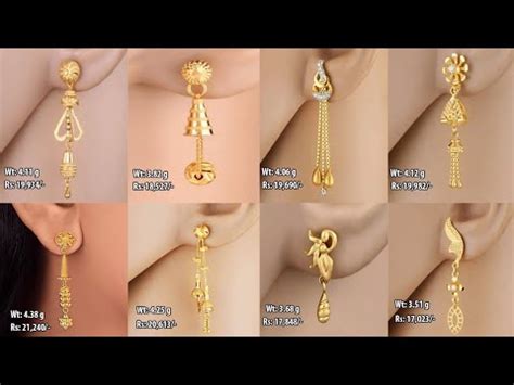 Daily Wear Gold Earring Ke Lightweight Mein Unic Design Gold Earring