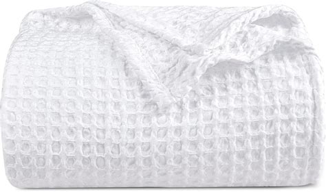 Pfimigh 100 Cotton Blanket Waffle Weave Blanket For Bed And Sofa