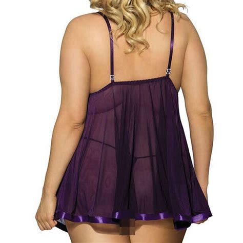 Shop Plus Size Lace Babydoll Lingerie For Mature Women