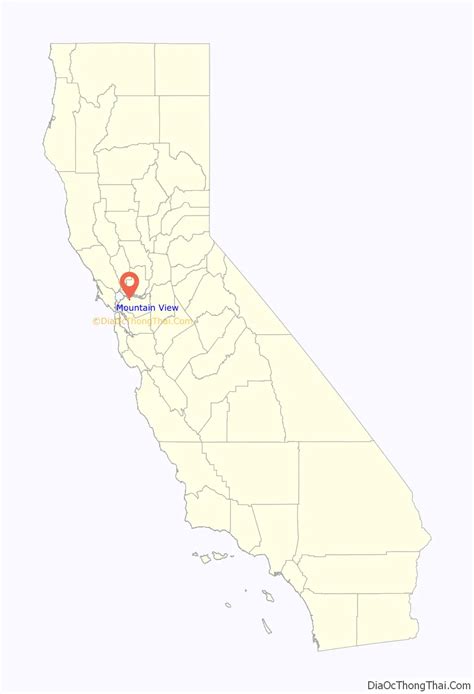 Map of Mountain View CDP, California