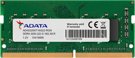 Ad S G Sgn Adata Premier Gb Ddr Pin V So Dimm Memory