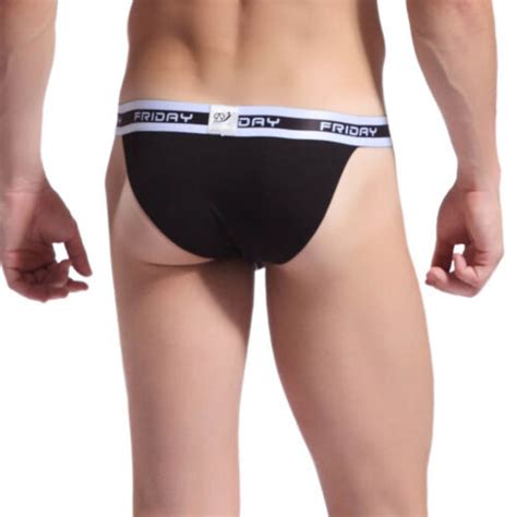 Men S Low Rise Bikini Briefs Underwear Fiber Undershorts Posing Pouch Brief Ebay