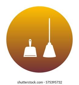 Dustpan Sign Scoop Cleaning Garbage Housework Stock Vector Royalty