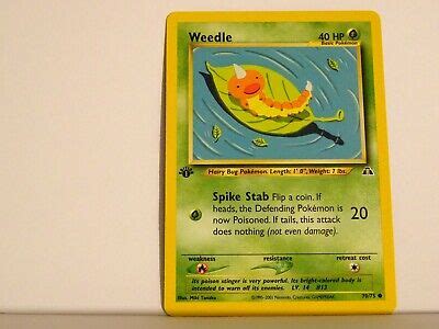 Near Mint Weedle Neo Discovery Pokemon Card Values Mavin