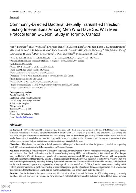 Pdf Community Directed Bacterial Sti Testing Interventions Among Men