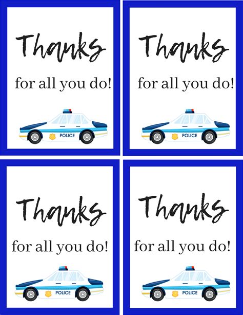 How to thank a police officer (with a FREE police printable)