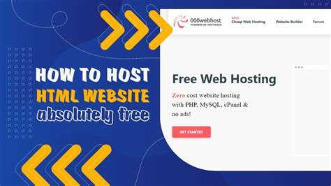 How To Host Your Html Website For Free Webhost Youtube