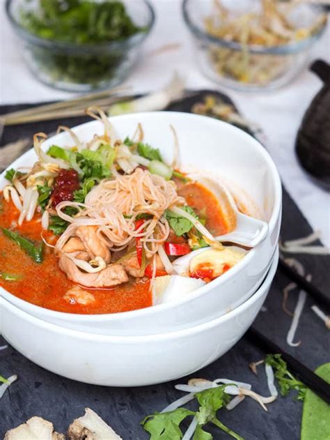 Laksa Soup with Shrimp, Chicken and Sugar Snap Peas {GF, DF} - Avocado ...