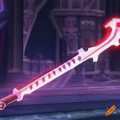 Shulks Monado Sword From Xenoblade Chronicles With A Radiant Aura On