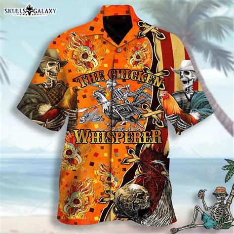 Skull Hot Chilli Chicken Hawaiian Shirt For Men And Women Skulls Galaxy