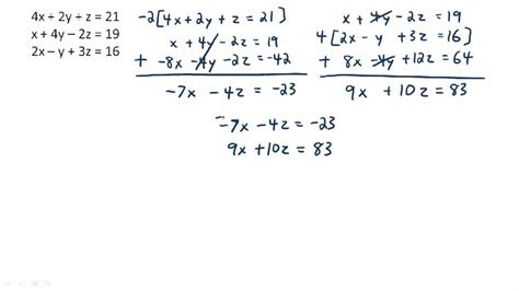 Solving Systems In Three Variables Using Elimination Example 1