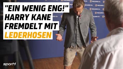 Premiere Harry Kane Zeigt Sich Erstmals In Lederhosen Youtube