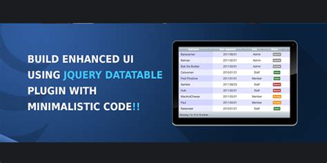 Jquery Data Table Learn How To Implement Jquery Datatable Atelier Yuwaciaojp