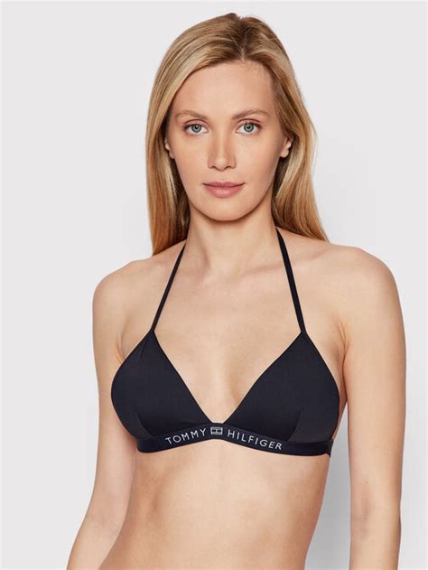 Tommy Hilfiger Haut De Bikini Triangle Uw Uw Bleu Marine Modivo Fr