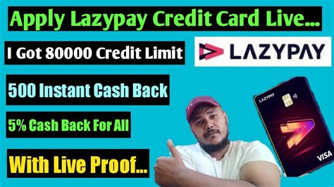 Lazypay Credit Card Live Apply And Approved With 80 000 Credit Limit