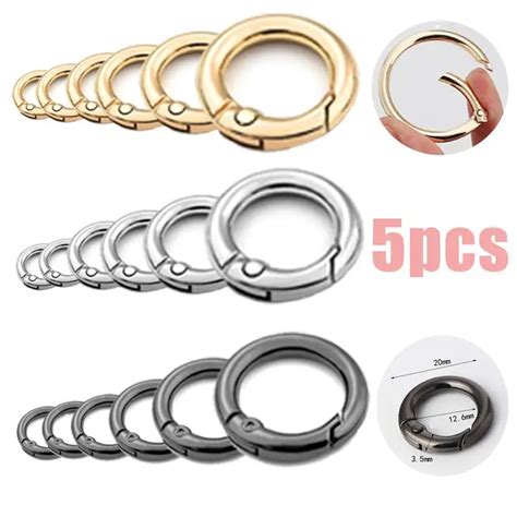 Металлические застежки-кольца, 5 шт., пружинные застежки для ювелирных ...