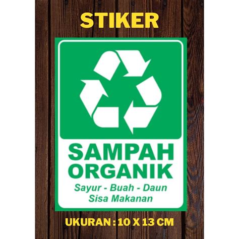 Jual Sticker Himbauan Tempat Sampah Organik Non Organik Sampah Medis