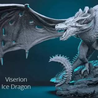 Viserion Ice Dragon 3D STL 3D Printing Model - Threeding