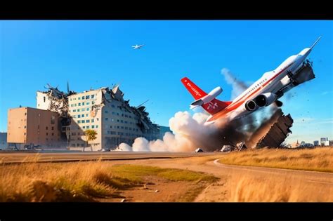 Premium Photo | 911 plane crash into building crash explosion disaster wallpaper background ...