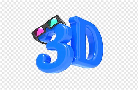 Anaglyph 3d Graphy 3d Film Illustration 3d Art Blue Text Hand Png