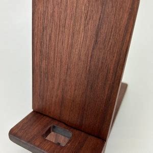 Wooden Walnut Phone Stand Etsy