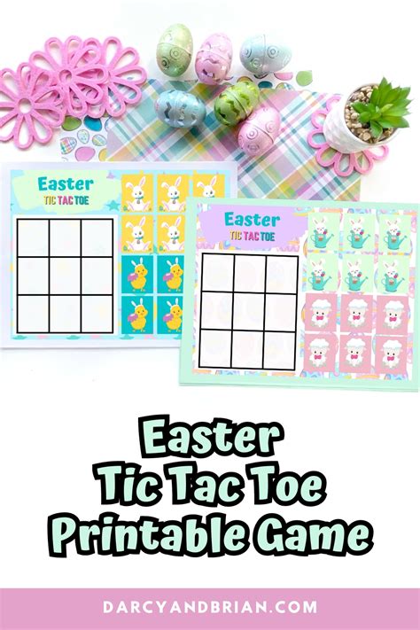 Easter Tic Tac Toe Printable Game - Fun & Learning for Kids