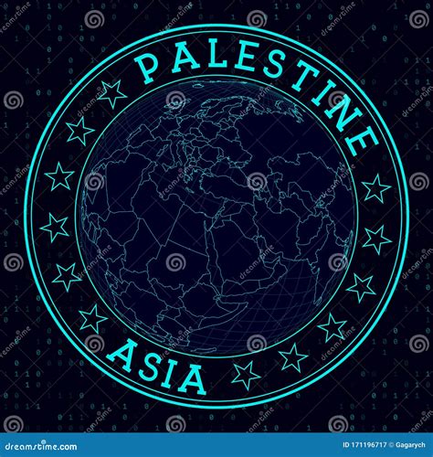 Palestine Round Sign Stock Vector Illustration Of Futuristic 171196717