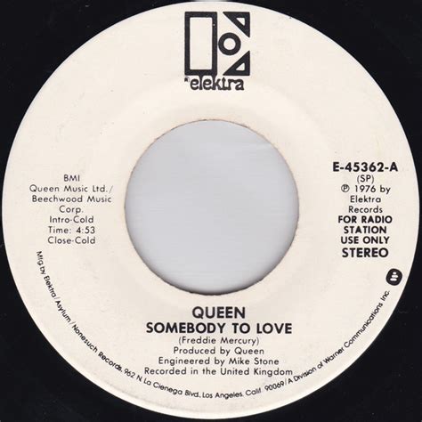 Queen - Somebody To Love (1976, SP , Vinyl) | Discogs