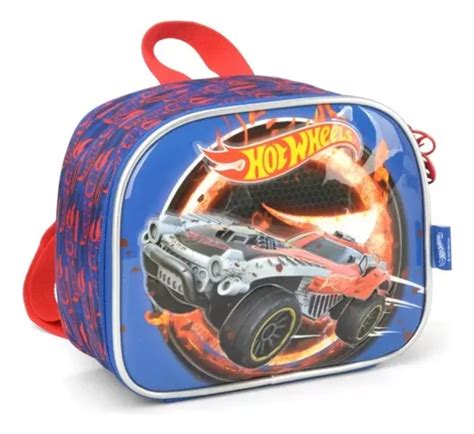 Lancheira T Rmica Infanntil Escolar Hot Wheels Meninos Azul Parcelamento Sem Juros