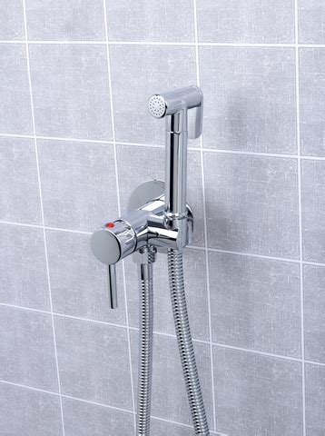 Buy Wall Mounted Brass Chrome Toilet Concealed Hot And Cold Bidet Spray Faucet Set With Bracket