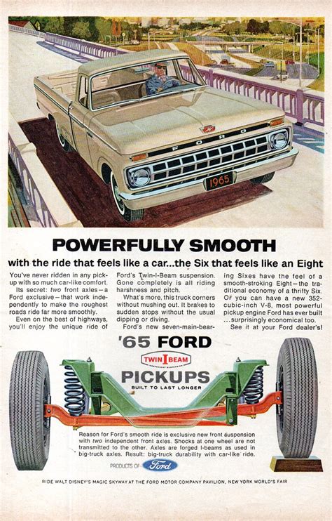 1965 Ford F Series Pickup Truck USA Original Magazine Advertisement A