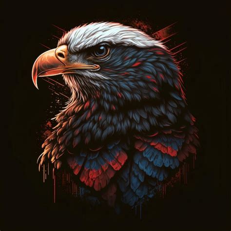 Premium Photo Eagle Design With American Flag