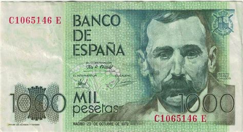 Spain Pesetas Banknote Km Ef Ma Shops