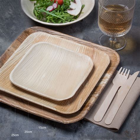 Catereco Round Palm Leaf Dinner Plates Pack Ecofriendly