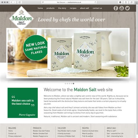 Maldon Salt website – MediaXtreme