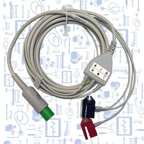 Cable Ecg Completo Aha Derivaciones Pinza Deseel Medical