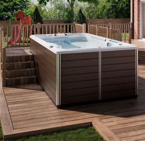 Hot Tub On Wooden Deck