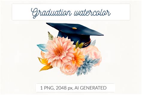 Graduation Cap With Flowers Bouquet Png Graphic By Studiosvg Creative