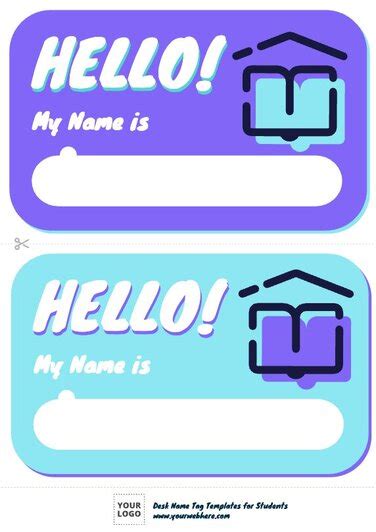 Editable Desk Name Tags For Students