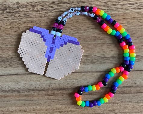 Rave Booty Perler Kandi Necklace Etsy Uk