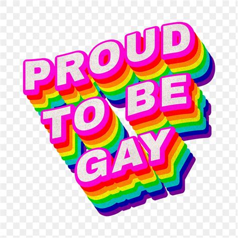 Rainbow Word PROUD BE GAY Premium PNG Sticker Rawpixel
