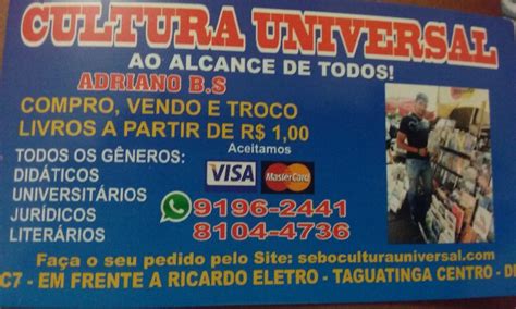 Sebo Taguatinga - Sebo Cultura Universal | Taguatinga DF