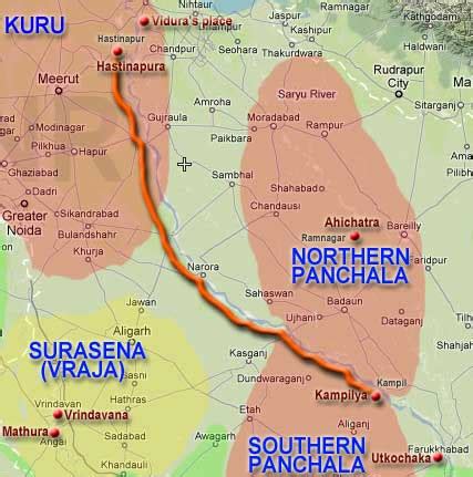 Hastinapur Map Mahabharat - Vactrone